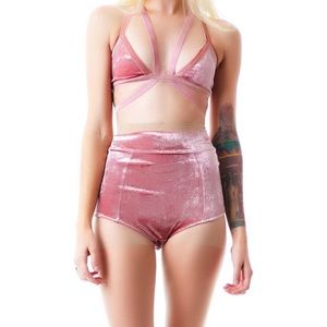 For Love & Lemons Love You Knot Bondage Bra Set